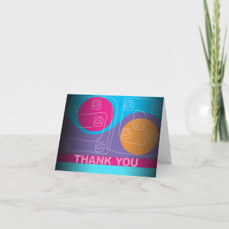 Thank You Card Reto Abstract YinYang