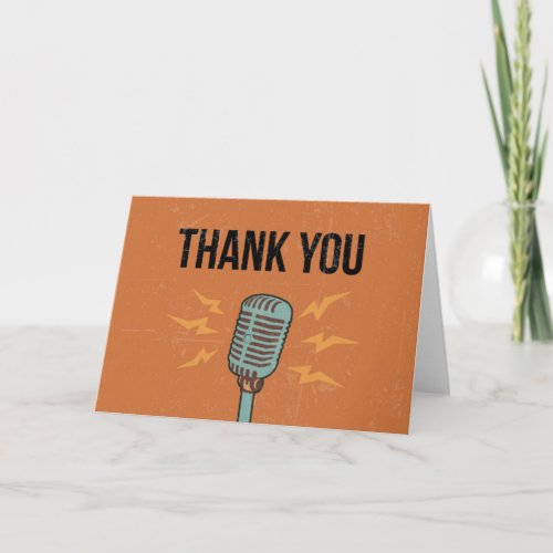 Thank You Card _ Retro Microphone Design