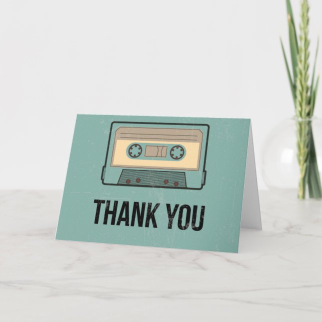 Thank You Card - Retro Tape Cassette Design (Front)