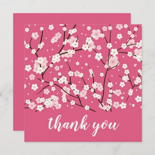 THANK YOU CARD   SAKURA CHERRY BLOSSOMS