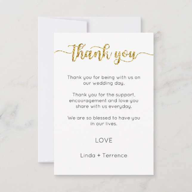 Thank You Card, Script Thank You Card (Front)