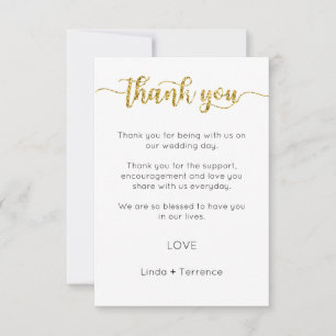Thank You Card, Script Thank You Card