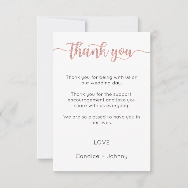 Thank You Card, Script Thank You Card (Front)