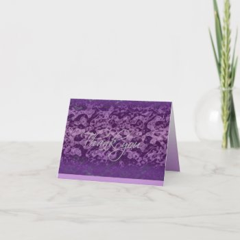 Thank You Card - Shades Of Purple by PawsitiveDesigns at Zazzle