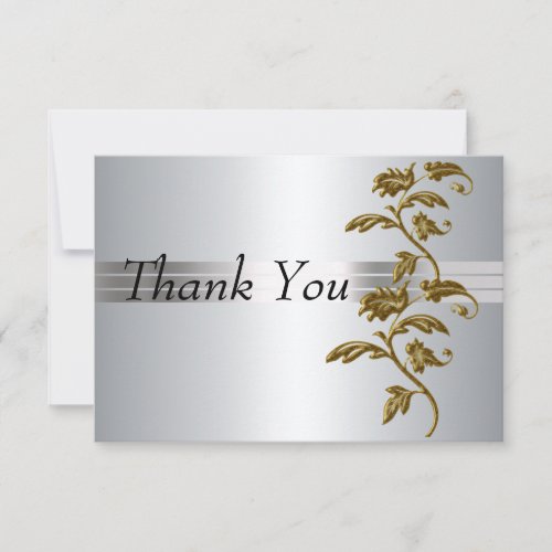 Thank You Card Silver