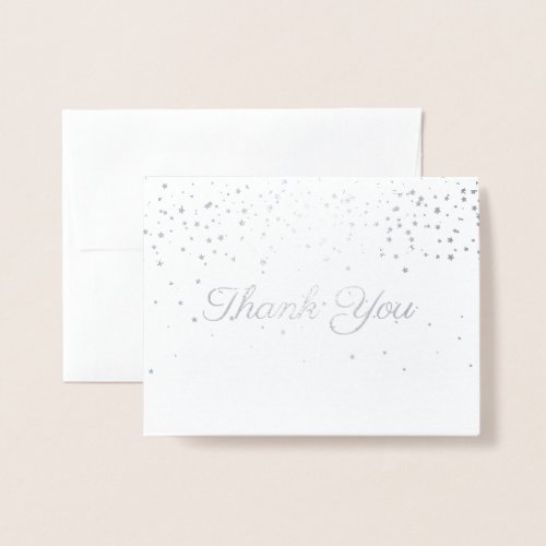 Thank You Card Silver Foiled