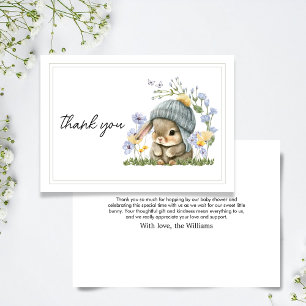 Thank You Card Simple Little Bunny