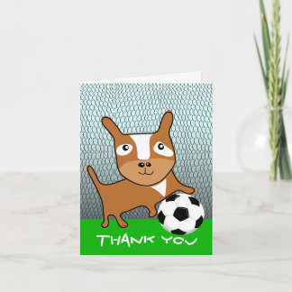 Thank You Card Soccer Dog