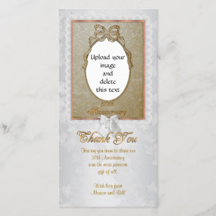 Thank you card special occasion with photo 50th