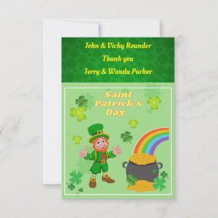 Thank you, card St. Patrick's Day,