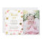 Thank You Card Stars Pink Gold Glitter Girl