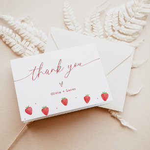Thank You Card Strawberry Baby Shower Thank You
