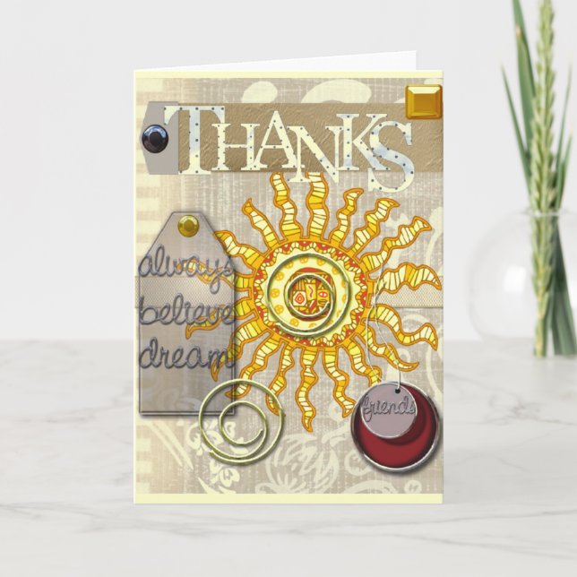 thank you card, sun theme (Front)