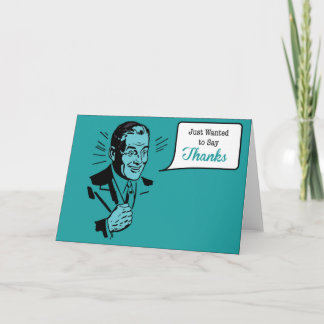 Thank You Card - Teal Retro Design