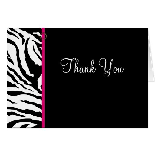 Fresh 70 Zebra Thank You Card