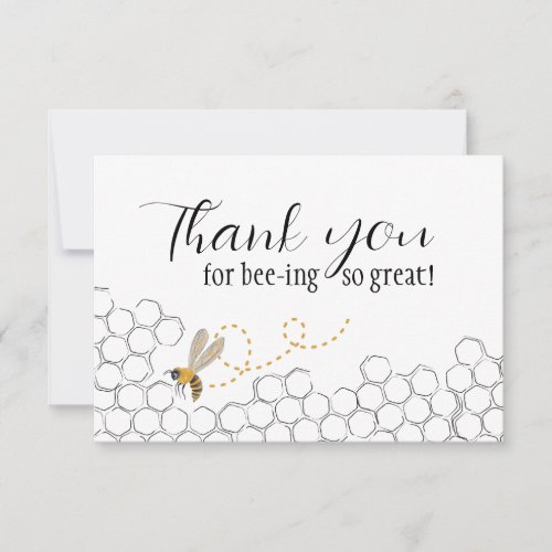 Thank you card_ Thank you for bee_ing so great
