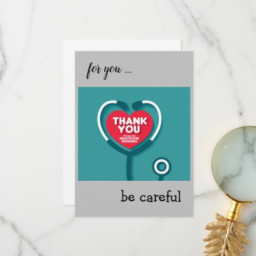 thank you card to all the health care worker
