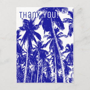 Thank You Card. Tropical Palm Trees Design Postcard