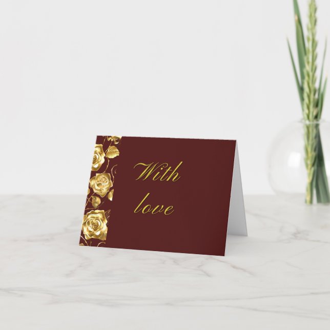 Thank you card-Velvet Wine colllection (Front)