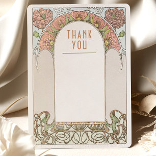 Thank You Card Vintage Art Nouveau Wedding Insert