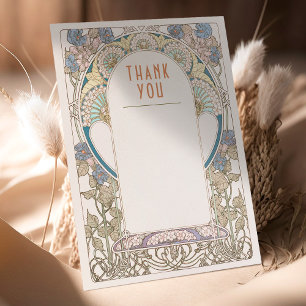 Thank You Card Vintage Art Nouveau Wedding Insert