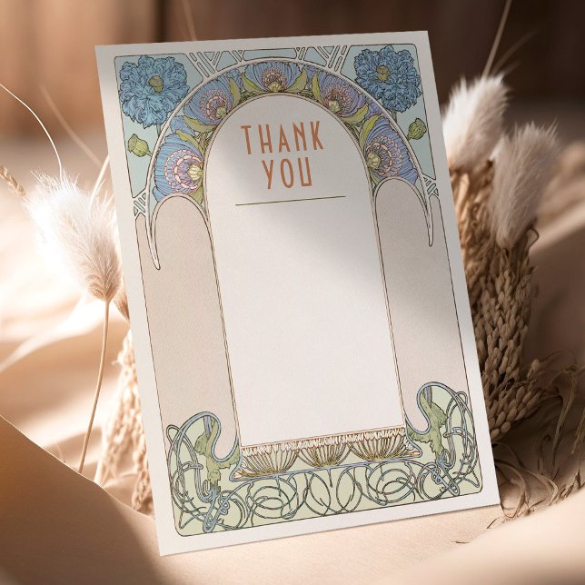 Thank You Card Vintage Art Nouveau Wedding Insert (Creator Uploaded)
