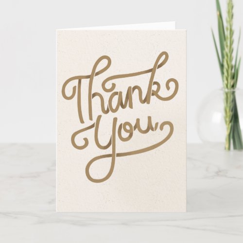 Thank You Card Vintage Looking Hand Lettered
