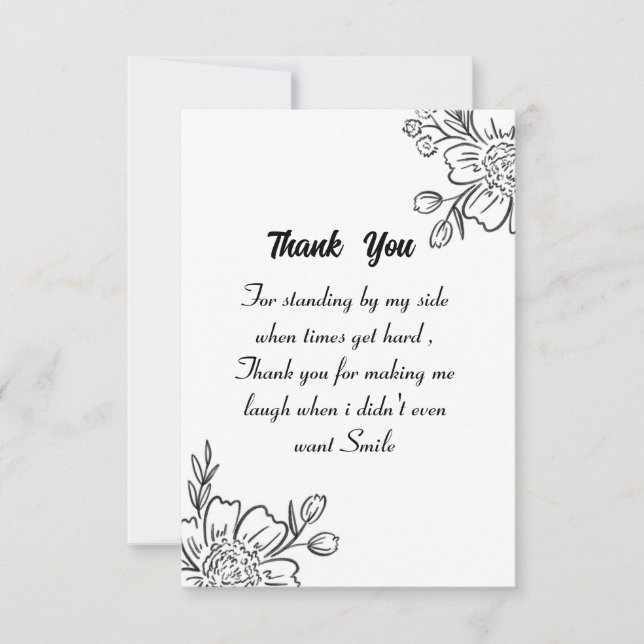 Thank You card With a Beautiful Message  (Front)