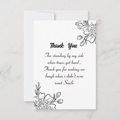 Thank You card With a Beautiful Message 