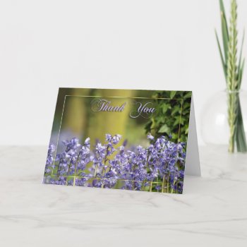 Thank You Card With Bluebells by moonlake at Zazzle