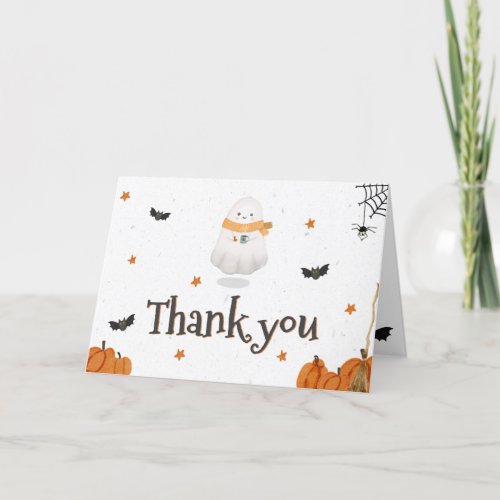 Thank you card with cute Halloween Theme
