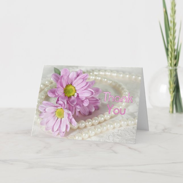 Thank You card with daisies (Front)
