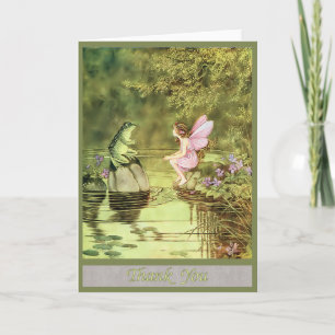 Thank You Card with Fairy and Frog