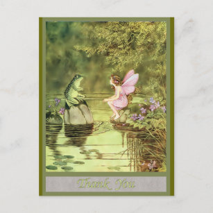 Thank You Card with Fairy and Frog