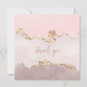 Thank you card with faux gold foil design