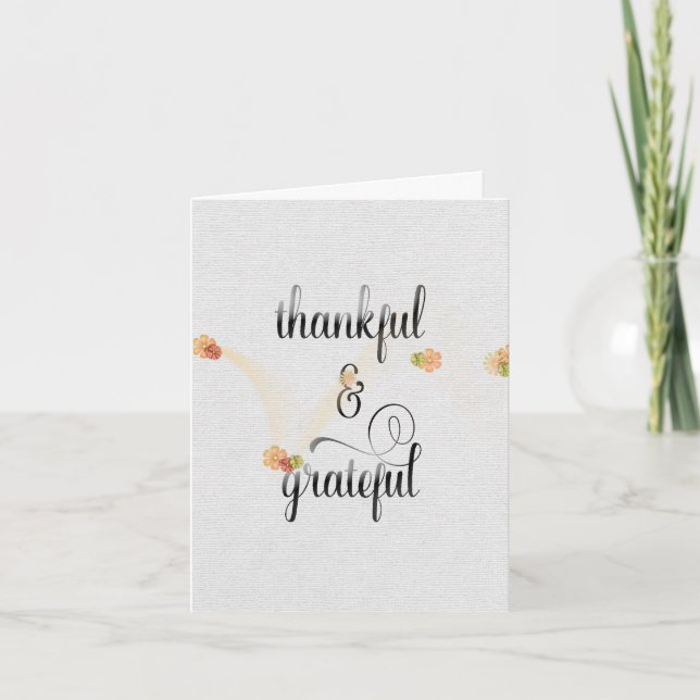 thank you card with flowers (Front)