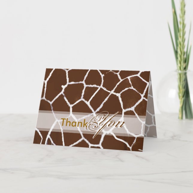 Thank You card, with giraffe Card (Front)