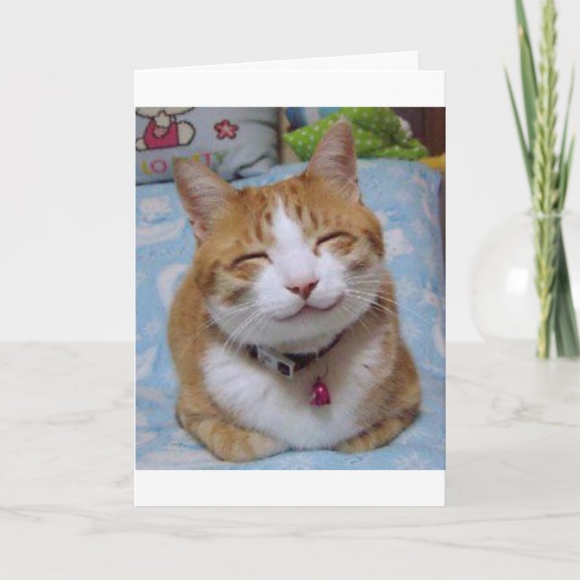 Thank You Card with Happy Cat (Front)