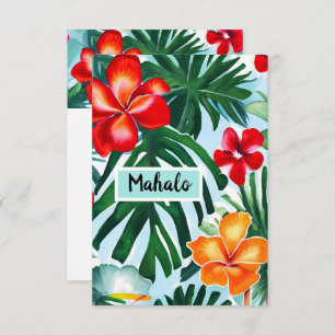 Thank you card with Hawaiian wording