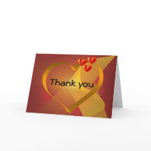 Thank you Card with heart and blends