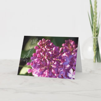 Thank You Card with Lilacs