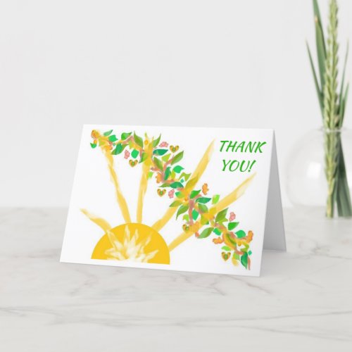 Thank You card with original digital art