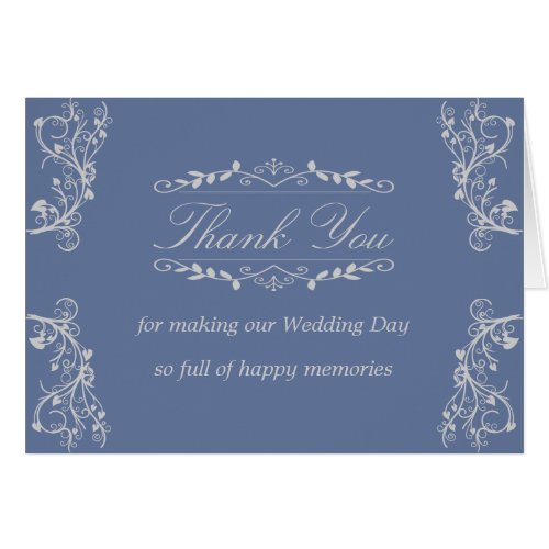 Thank You Card with ornate decoration graphics