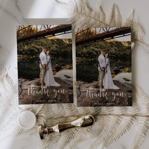 Thank You Card with Photo Blank Back