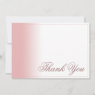 Thank you card with Pink gradient, writing & frame