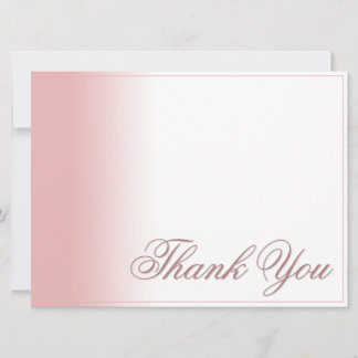 Thank you card with Pink gradient, writing & frame