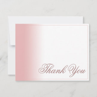 Thank you card with Pink gradient, writing & frame