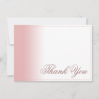 Thank you card with Pink gradient, writing & frame