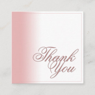 Thank you card with Pink gradient, writing & frame