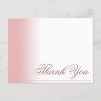 Thank you card with Pink gradient, writing & frame